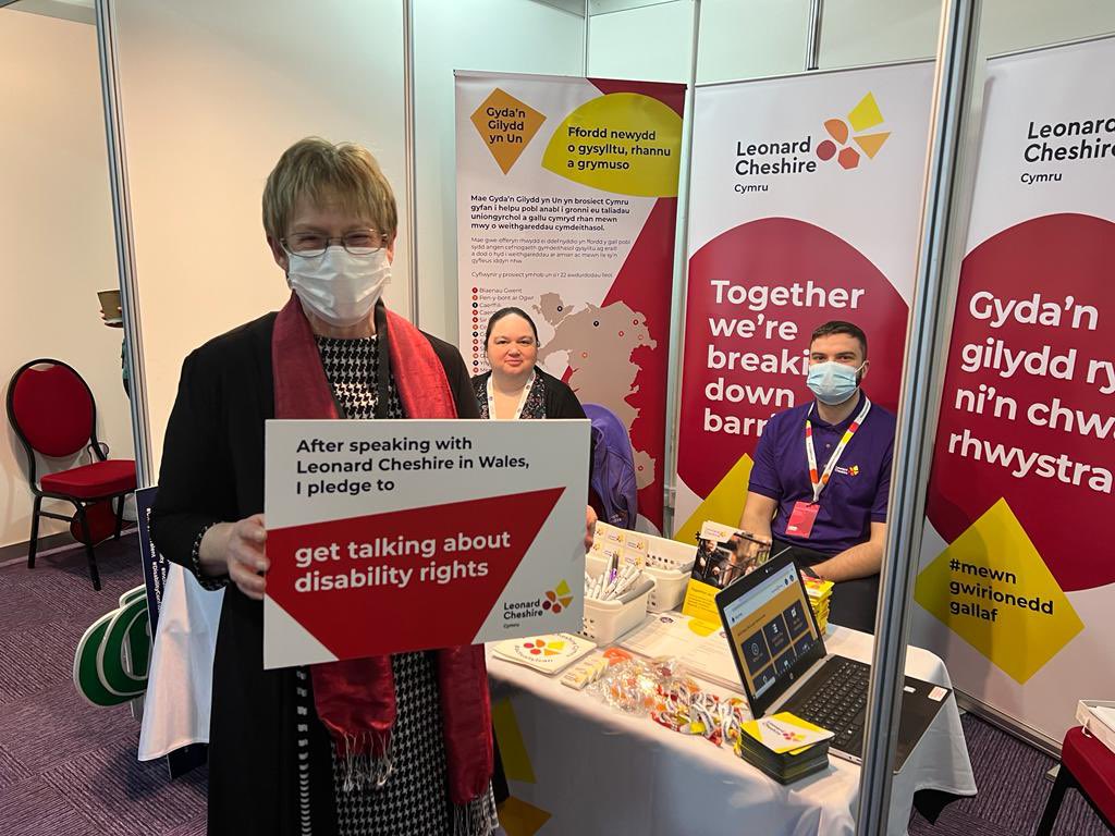 LCCymru's tweet photo. Great to talk to @JoyceWatsonmsas about the work we do in Wales, disability rights and our exciting social enterprise the Social Bean coffee shop located in Swansea. #welshlab22 https://t.co/U9eHDzi5wX