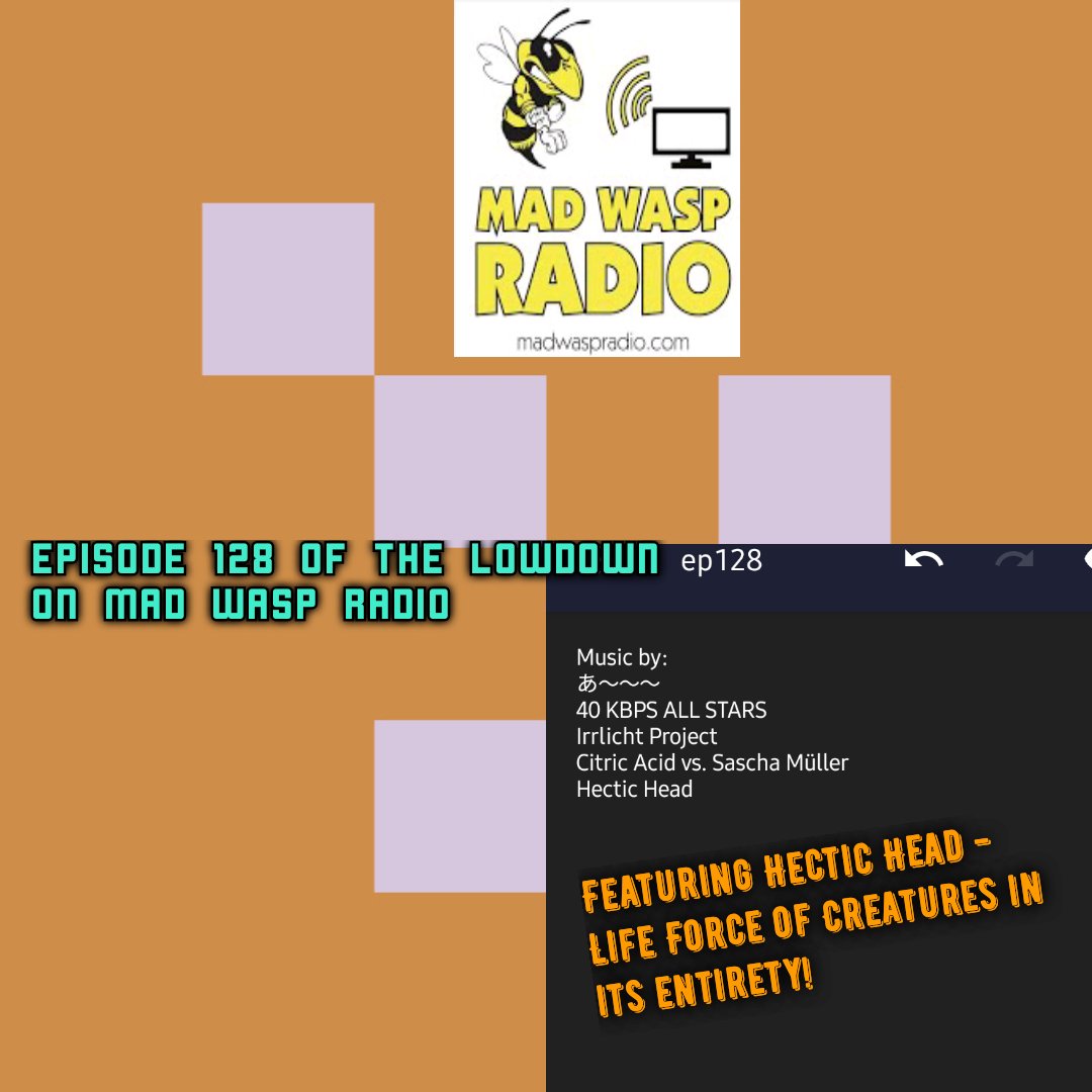 thelowdown96's tweet photo. Stay tuned to https://t.co/YuoOqHBUHG this Mon 11pm & Sat 6am (BST) for Episode 128 of the lowdown which will feature Hectic Head - Life Force Of Creatures in its entirety!
#MadWaspRadio #InternetRadio #HecticHead #lobit #lowbit https://t.co/8cDW1WT3Ud