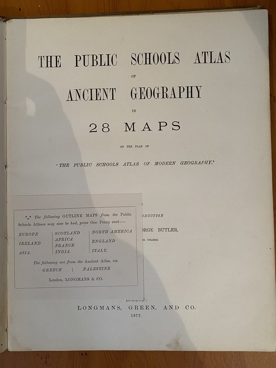WorkClassicists's tweet image. GIVEAWAY!

1877 School Atlas of the Ancient World. 

A bit tattered on the outside but absolutely *gorgeous* maps from across the Greek and Roman worlds. 

Just give us a RT and a follow, and we’ll draw a winner on April 1.