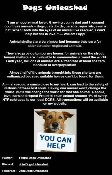 DogsUNFT's tweet image. William is a 11yo Digital Artist, Philanthropist, Coder, Dev, Twitter Host, etc.

He started an NFT Brand Called Dogs Unleashed on Oct21 from scratch all by himself

Article: nftworldnews.tech/dogs-unleashed…
Discord: discord.gg/x2EdvVrHec
Follow William: @williamlnfts
#NFT #NFTCommunity