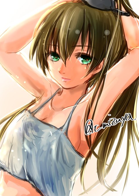 #過去絵を投げて絵を描いた気になろうキャンペーン 
この際だからかなり昔ワンドロで描いたけど、20いいねも行かなかった熊野さんを投げてみようw 