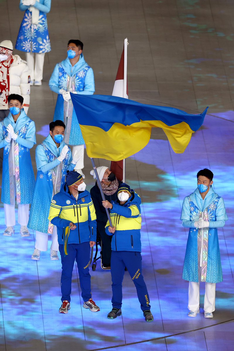 ParalympicsGB's tweet photo. We came here to compete with, not against each other.

To our friends from Ukraine, we wish you a peaceful onward journey. You have inspired so many and we hope you are home, safe soon. ♥️🇺🇦

#WinterParalympics https://t.co/4JTMJgIsCz