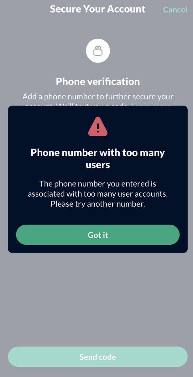 manjubk's tweet photo. @offerup @OfferUpSupport why I'm this error? https://t.co/jMKzzer6gD
