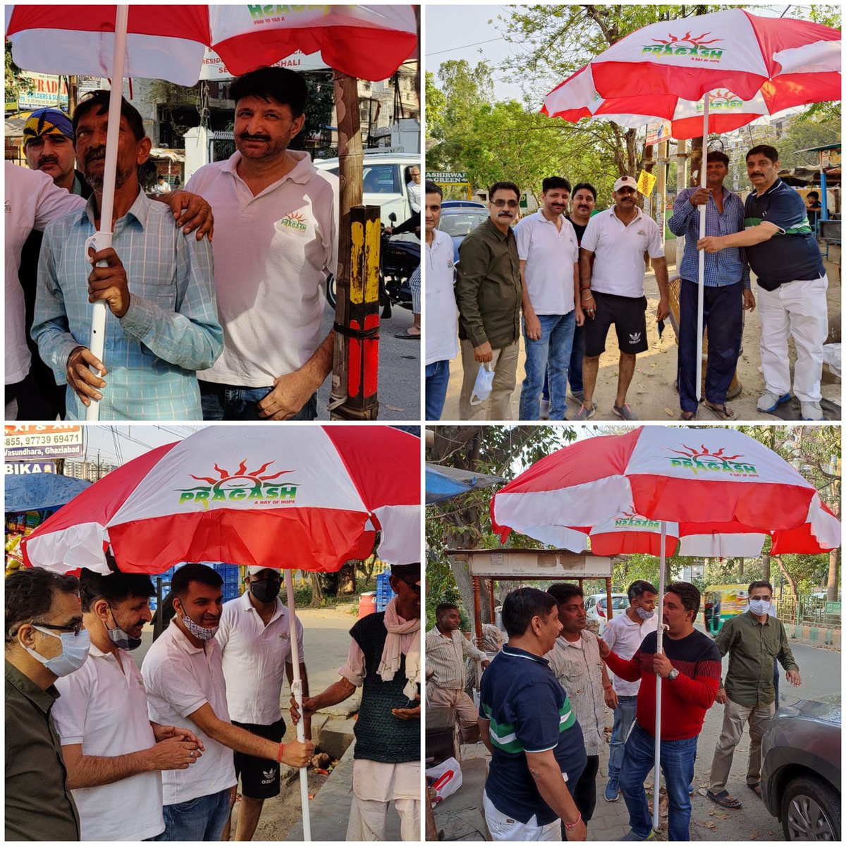pragashtweets's tweet photo. “There is no greater joy nor greater reward than to make a fundamental difference in someone’s life.”Pragash A ray of Hope(Regd) in pursuit of its commitment and dedication to help underprivileged distributed Parasols (Big Umbrellas) to road side Cobblers today on 13thMarch2022. https://t.co/bL3EpX2CLY