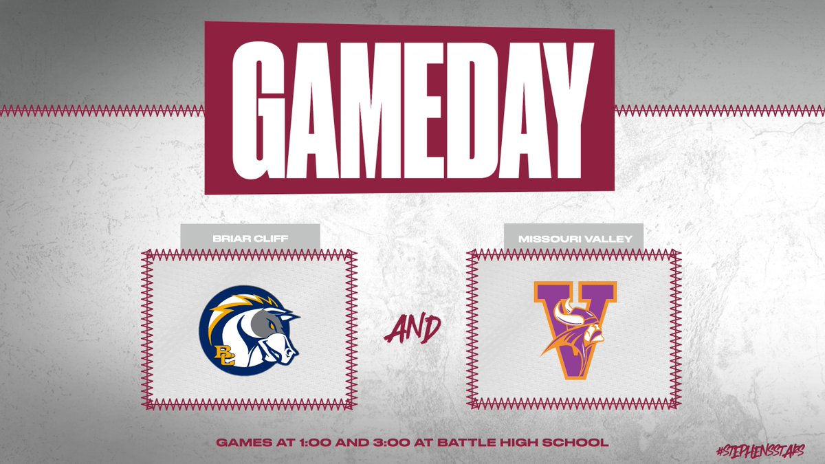 GAMEDAY for softball as they take on Briar Cliff and Missouri Valley today at 1:00 and 3:00!!

Live stats game 1: bit.ly/3t9wOeW
Live stats game 2: bit.ly/3wjaX6P
Live broadcast: show-mesportsnetwork.com