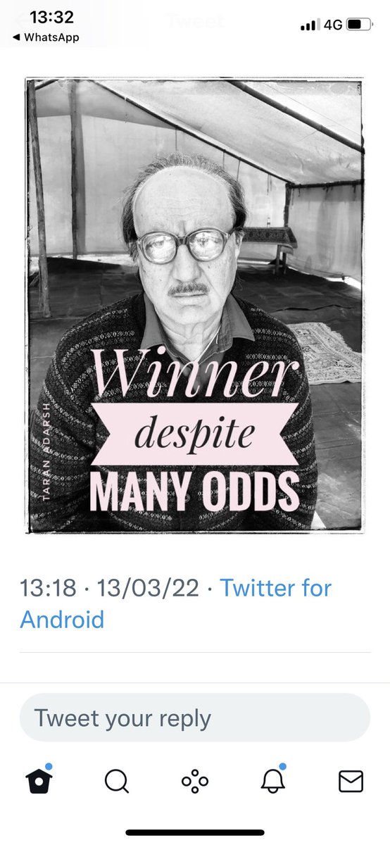 AnupamPKher's tweet photo. Truth Triumphs... कुछ भी हो सकता है!! 🙏 @vivekagnihotri #TheKashmirFiles #PushkatNathPandit #Genocide https://t.co/Cq25lA5Bnu