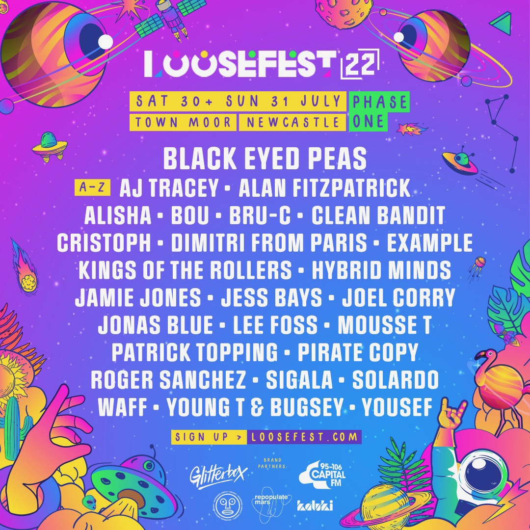 LOOSEFEST PHASE 1 LINE-UP &amp; COMPETITION

PHASE 1 LINE-UP LOOSEFEST 22 🔥

COMPETITION👇🏽
- VIP LooseFest 🎟
- £1k Bar/Food/Fun Tab 🍹
- Weekend Hotel Accommodation 🏨

- RT + TAG your squad
- FOLLOW us &amp; @loosedays 📲
- SIGN-UP at loosefest.com 🤩