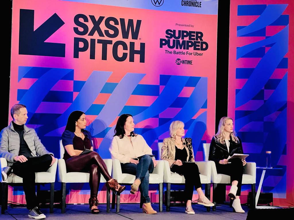 thehappaningapp's tweet photo. The judges #SXSW22 #SXSW #SXSWPitch #thisishappaning https://t.co/6bq9uyNbkN
