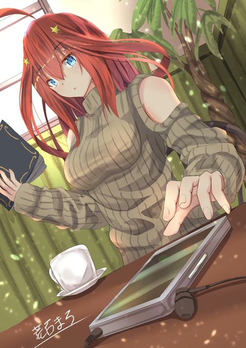 ⭐ Itsuki Nakano ⭐さんがTwitterに投稿した中野五月(五等分の花嫁)のイラスト。