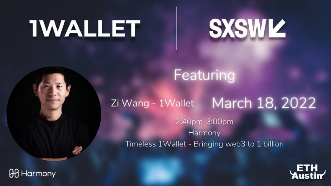 kratos_harmony's tweet photo. .@harmonyprotocol + @sxsw + @DystopiaLabs hosting @TimelessCal #1Wallet for safer, simpler & social #Web3 experience for #Metaverse adventures @EthereumAustin ๐ Zi Wang / CEO / Founder @TimelessCal as a speaker: "Bringing Web3 to Billion" #HarmonyONE #Crypto @Gemini @coinbase https://t.co/0KF5wNRfat