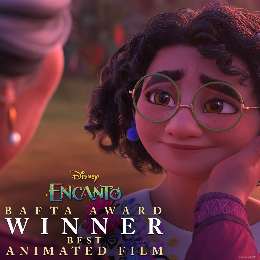 What a magical gift! ✨ Congratulations to the entire cast and crew of Disney’s #Encanto for winning Best Animated Film at the #EEBAFTAs!