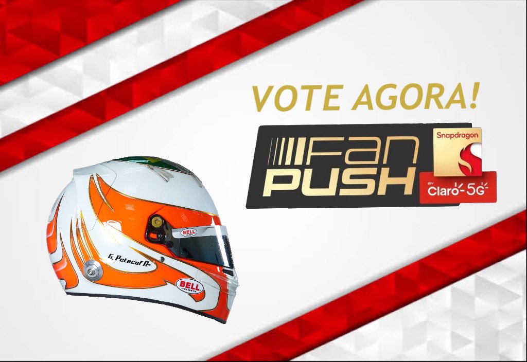 GianlucaPetecof's tweet photo. Hora de votar de novo!! Quase levamos o FANPUSH em Interlagos graças a força de vocês, tenho certeza que vamos levar agora em Goiânia👊🏻🙏🏻 Acesse o site da Stock Car e vote pra concorrer aos kits de prêmio da Full Time!!! #toyotagazooracing #fanpush https://t.co/95RgJFDOvs https://t.co/XcO5GiEQXF