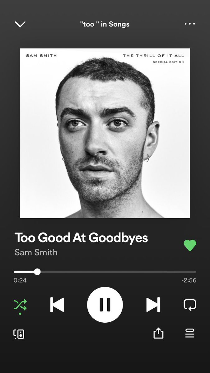 Z0hra0's tweet photo. « It’s sad but life is full of sudden goodbyes »
#Toogoodatgoodbyes by @samsmith 
Always one of my favourite ❤️ https://t.co/lZu6aJmRYI