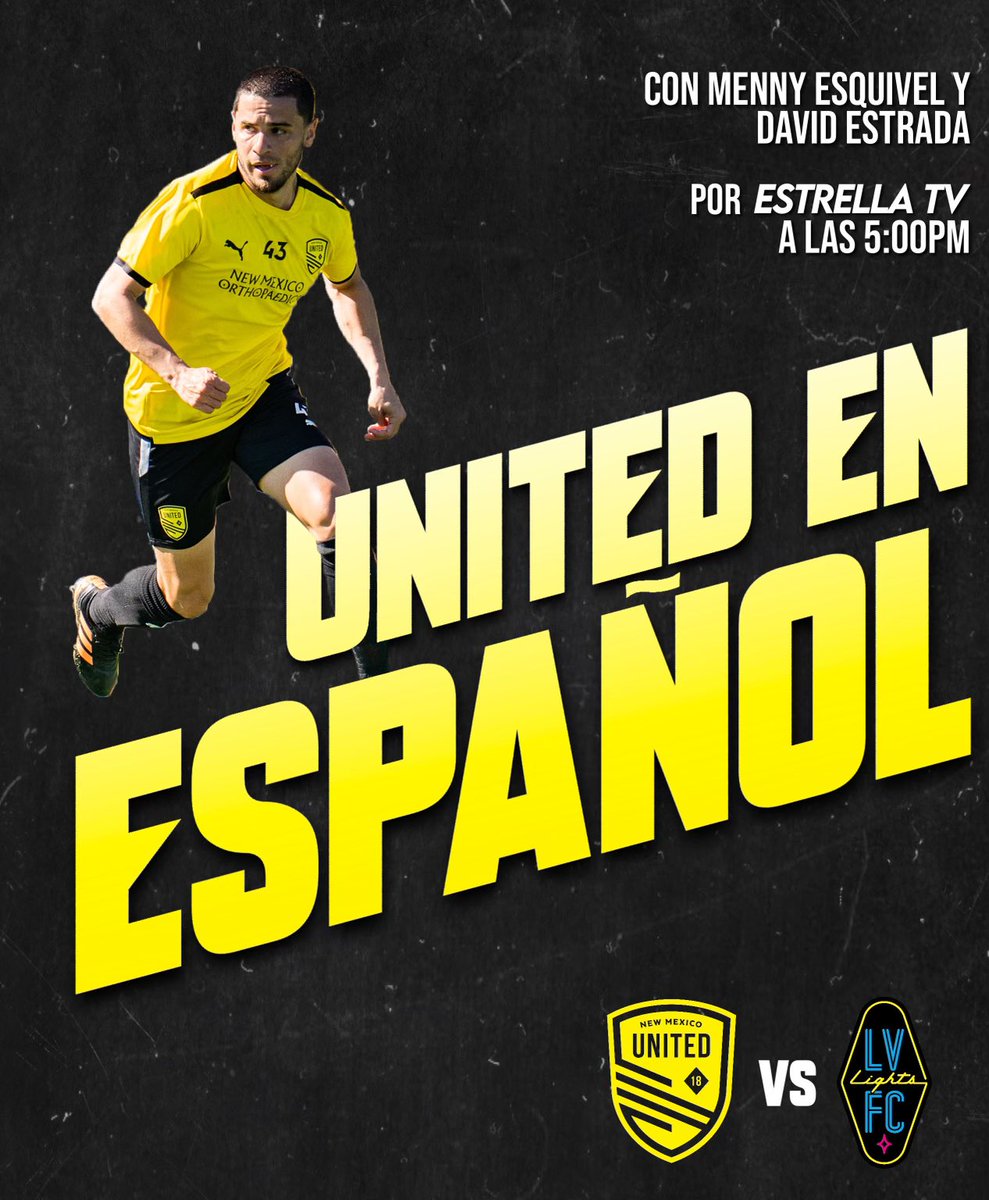 New Mexico United Cuenta Oficial (@nmutdespanol) on Twitter photo Sabemos que el fútbol es una unión de felicidad y cultura. Hoy te tendremos la narración del partido en la voz de <a href="/menny_esquivel/">Menny esquivel</a> y la leyenda <a href="/DaveedEstrada/">David Estrada</a> #QueremosLaCopa Sabemos que el fútbol es una unión de felicidad y cultura. Hoy te tendremos la narración del partido en la voz de <a href="/menny_esquivel/">Menny esquivel</a> y la leyenda <a href="/DaveedEstrada/">David Estrada</a> #QueremosLaCopa