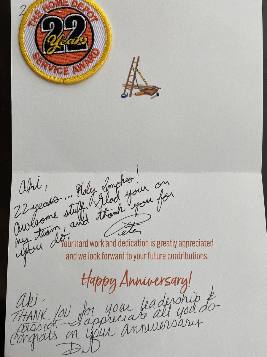 Pete and Deb sent me a card for my 22 year anniversary!