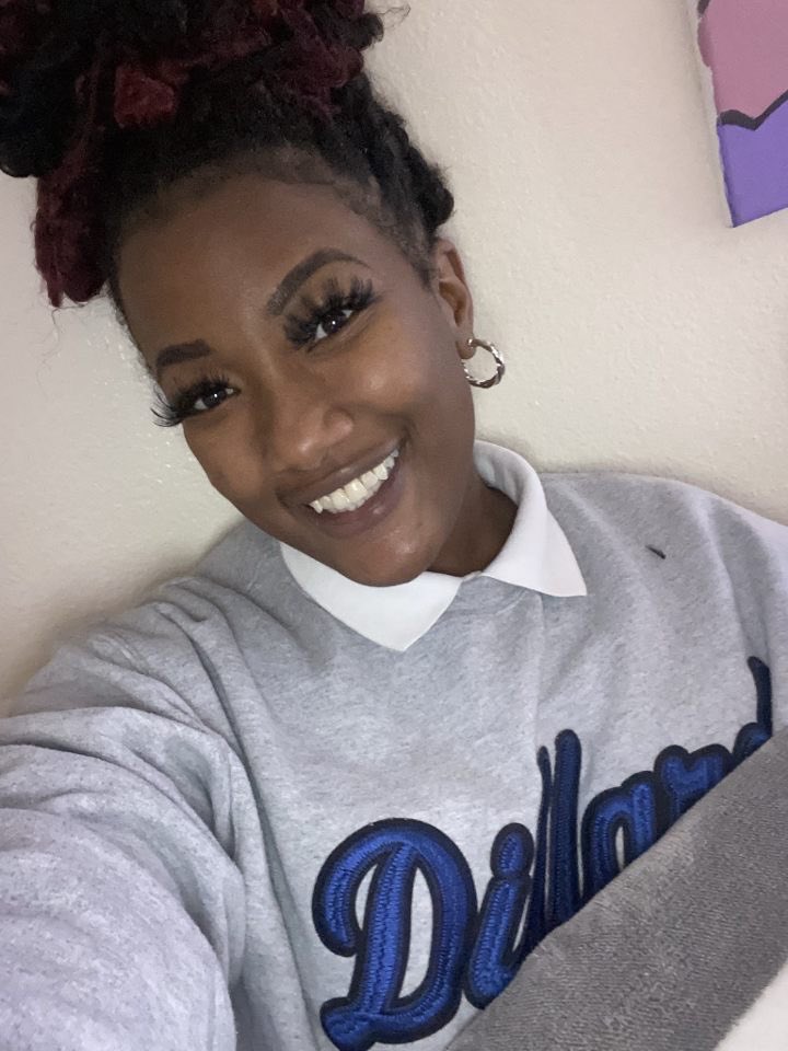 DuEnvironmental's tweet photo. I welcome the new DU Environmental
Aundrea Smith ( Vice President ) 
Graduating senior Biology major Chemistry minor from Vallejo CA. Drea’s favorite flower is the sterling silver rose 
#plantaflowerday https://t.co/Freh1UU8c8