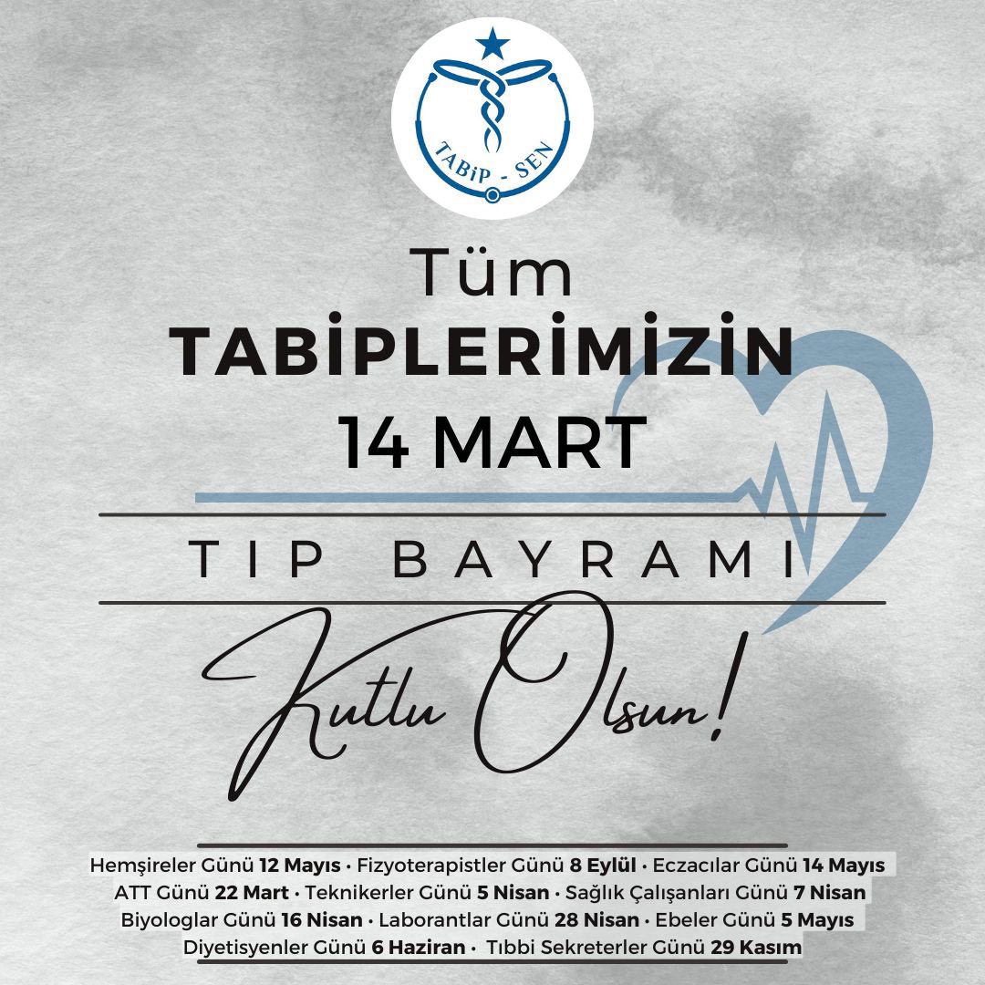 Özenle ve emekle yetiştiğim 2 Doktor ve 1 Biyoloğ olan çocuklarımın ve tüm sağlık çalışanlarının tıp bayramını kutluyorum.