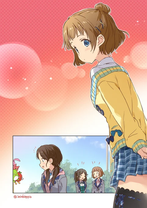 大真面目穂乃香サン
#imas_cg #フリルドスクエア

忍サンの誕生日に合わせられればよかったのですけど
私の中の「しのほの」は穂乃香サンからの矢印のほうが強めです

柚サンがきっちり着ていて穂乃香サンがパーカーでラフめというどちらかといえば逆な着こなしですが、言及があったりするのでしょうか 