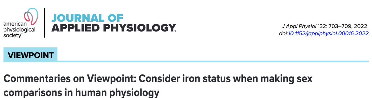 Myles_OBrien20's tweet photo. Check our the Commentaries to a @japplphysiol  Viewpoint on considering iron status when making sex comparisons in physiology! 
Including our thoughts (@MShivgulam @Jen_Petterson) @DalHealth @Dal_HAHP   
Commentaries: https://t.co/e8wQ8ZbBTw
Original: https://t.co/fWmNd1Ny0h https://t.co/Zv1M42xC1w