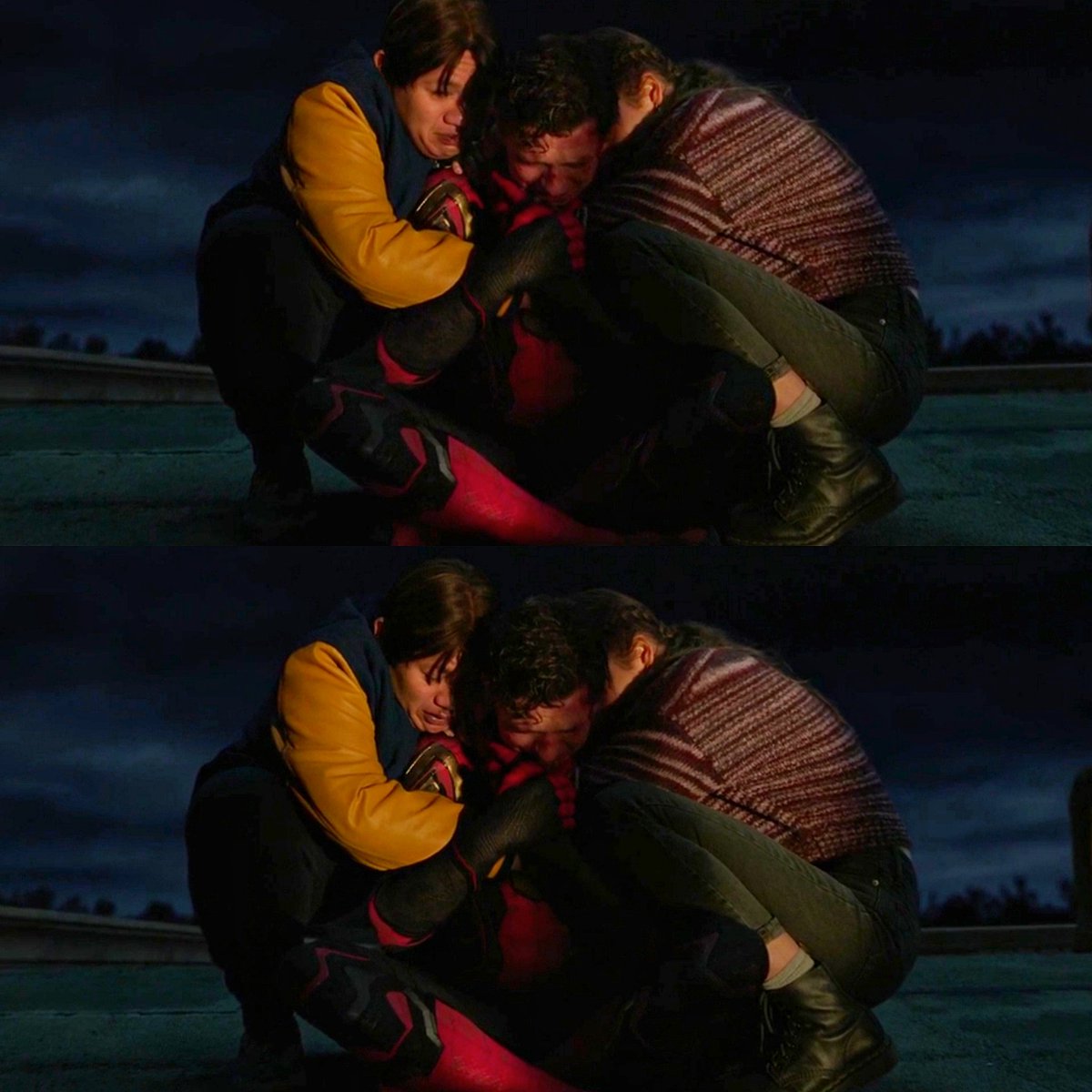 MarvelDato's tweet photo. "Es nuestro amigo. Somos lo único que le queda en la vida."

Ese abrazo entre Peter, MJ &amp; Ned 💓 #SpiderManNoWayHome https://t.co/J4x5OcWIul