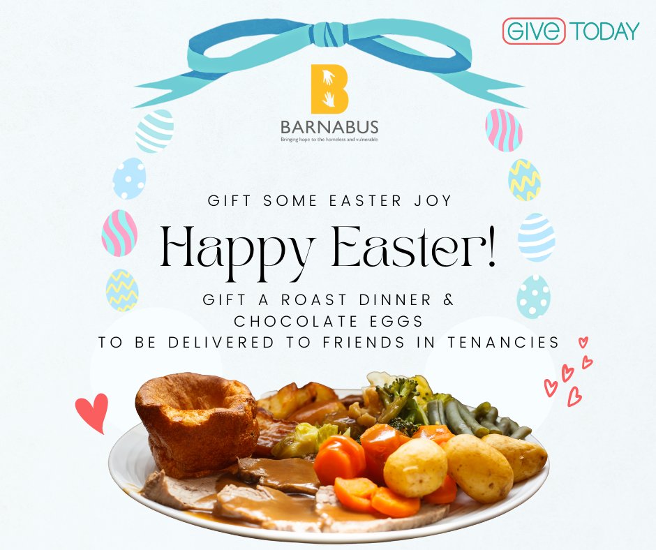 BarnabusMcr's tweet photo. Through @givetodayuk you can ensure that our friends, who are taking their first steps away from the streets, can enjoy an Easter Sunday roast with a friend or family. 

https://t.co/rmJPGpEt7A

#homeless #charity #manchester #food #home #hope https://t.co/1LwQQDmRHw