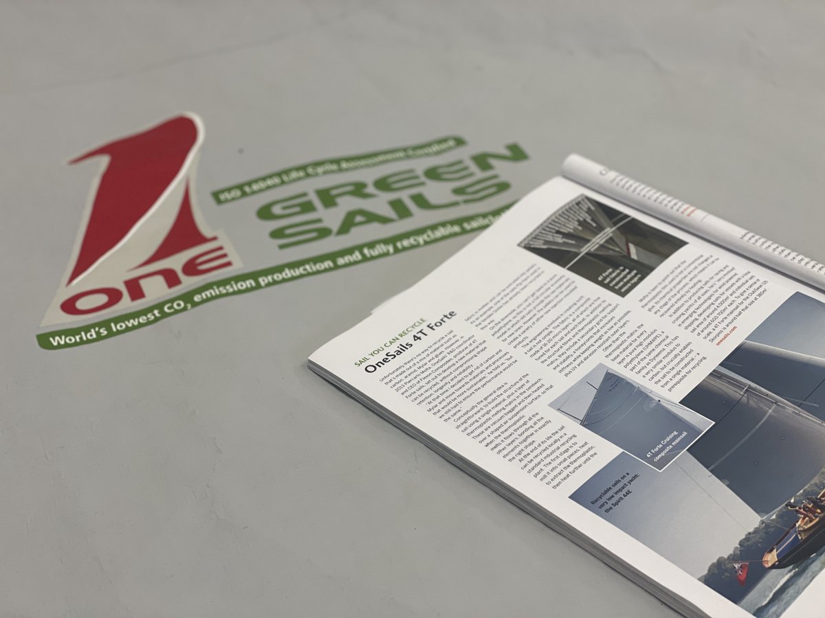 OneSails_east's tweet photo. Read all about OneSails' fully recyclable 4T FORTE sail cloth in the latest issue of @yachtingworld magazine

#recyclablesails #sailmaking #sailing https://t.co/QnB0v1V8Ah