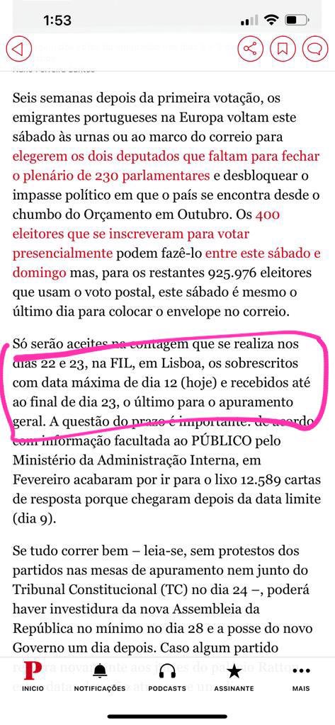 DuarteCosta5's tweet photo. É revoltante como os OCS estão a acompanhar tao mal a campanha eleitoral no círculo da Europa. Este é do @Publico : Informação incorrecta, info aleatória sobre as campanhas eleitorais. Falei com centenas de pessoas nas últimas semanas que não sabem que a eleição se repete. https://t.co/37IdPRVJ16