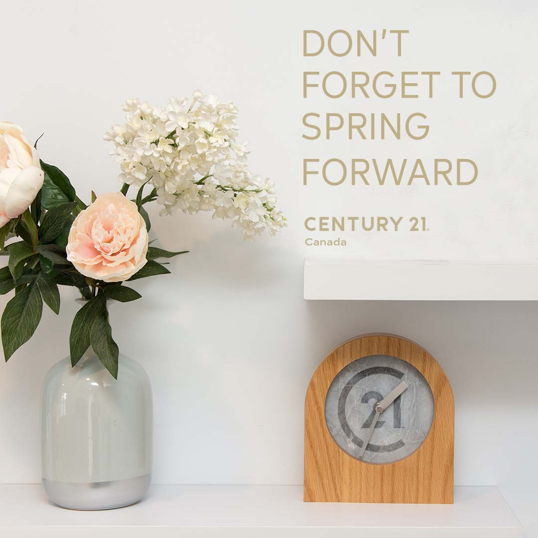Century21First's tweet image. Don’t forget the clocks spring forward one hour today! ⏰ 🌼 facebook.com/12658358741805…