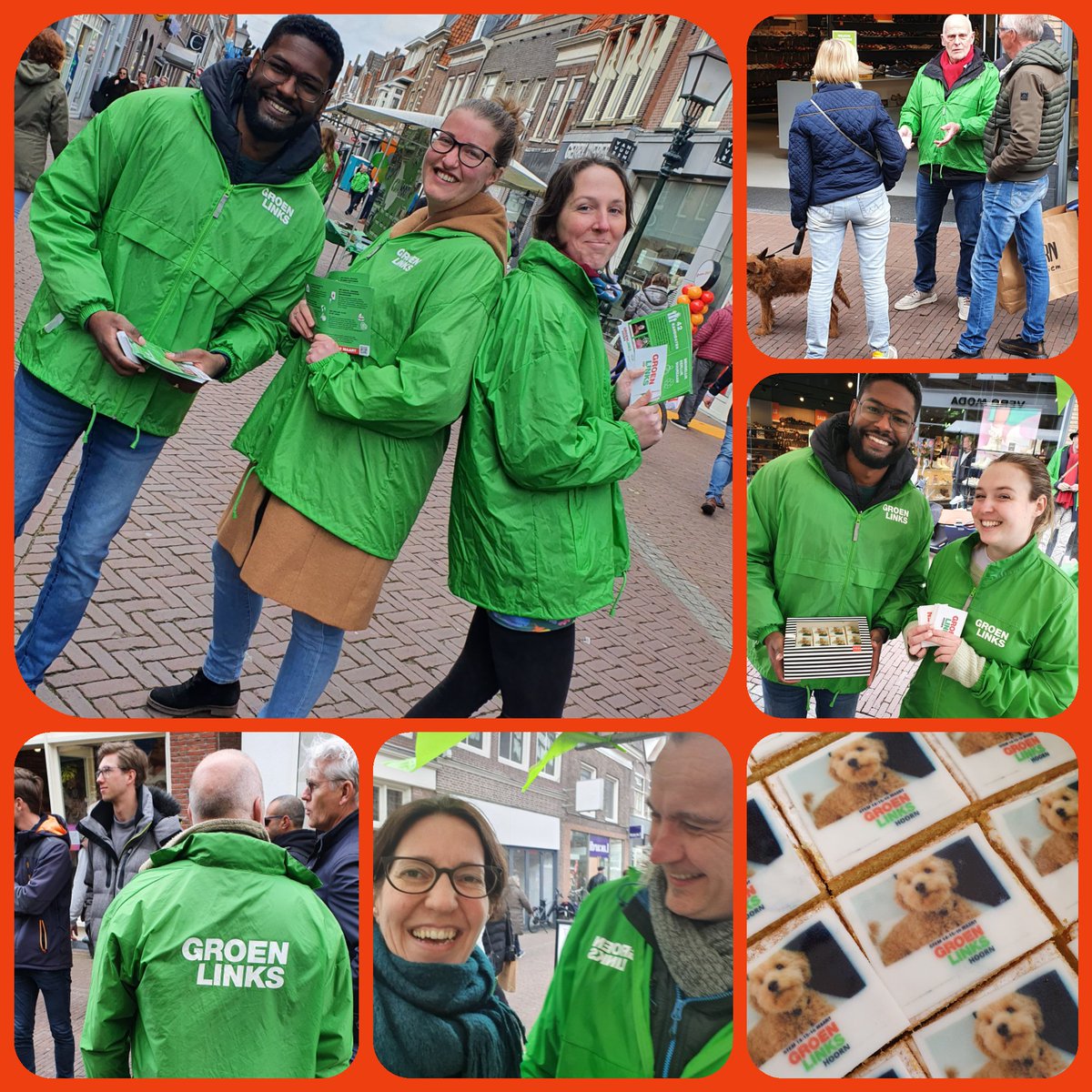 Wat een heerlijk druk campagneweekend 🤗!
Na de gezellige #verkiezingsmarkt op zaterdag, hebben wij zondagochtend hondenkoekjes uitgedeeld in het #Julianapark. De koekjes vielen zéér in de smaak bij onze pluizige vriendjes 🐕🐶😍  #GR22 #GaStemmen #Hoorn