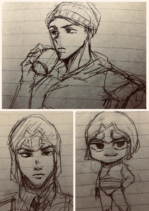 前使ってたノート見てたらめちゃくちゃ落書きしてあった。多分1ヶ月前???不真面目 