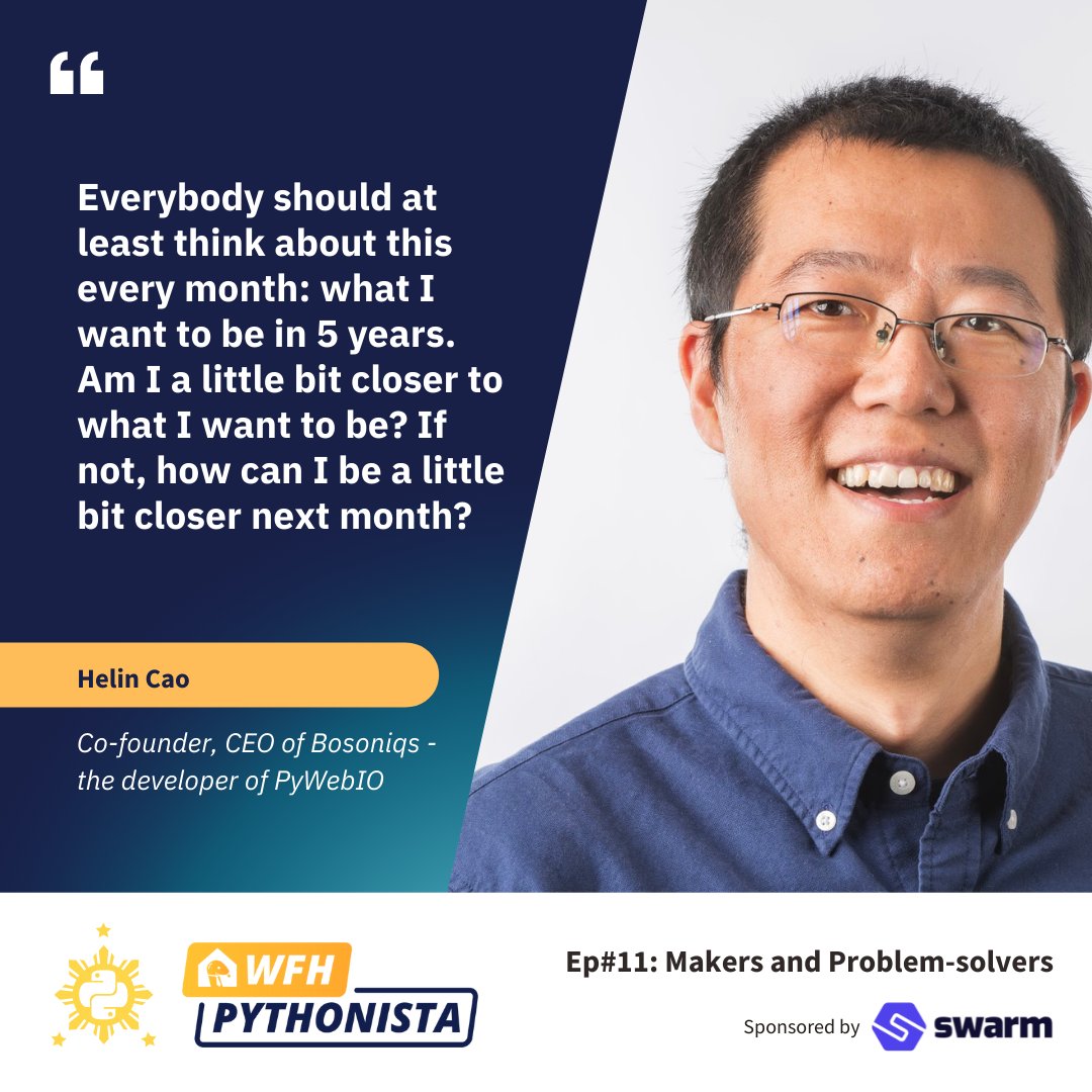 pythonph's tweet image. Here&apos;s another noteable takeaway from our guest speaker, Helin Cao @helin (developer of PyWebIO) at WFH Pythonista Ep#11: Makers and Problem Solvers - part 3 last Feb 26!

If you missed the show, you can still watch it here:
youtu.be/sTbcyH2k_gU

#pythonph #wfhpythonista