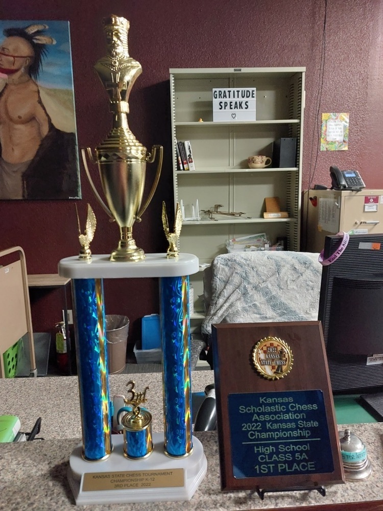 HaysHighAD's tweet photo. Congrats to the back to back 5A State Chess Champions-the Hays High Indians!  A big "Thank You" goes out to Erin Holder, the Chess club coach.  Thanks for all that you have done for the program. https://t.co/Pjfi6E6TZB
