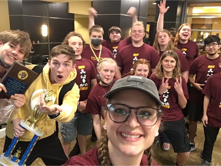 HaysHighAD's tweet photo. Congrats to the back to back 5A State Chess Champions-the Hays High Indians!  A big "Thank You" goes out to Erin Holder, the Chess club coach.  Thanks for all that you have done for the program. https://t.co/Pjfi6E6TZB