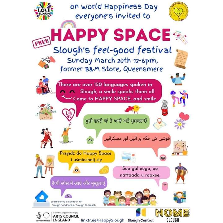AntzKidz's tweet photo. We can’t wait to join @happyslough next Sunday at their Happy Space happening at the old B&amp;M store in the Queensmere Shopping Centre! It looks to be a fun filled packed day full of lots of activities to celebrate #worldhappinessday We hope to see you all there! 🤩 https://t.co/0wFNOrMQ4d