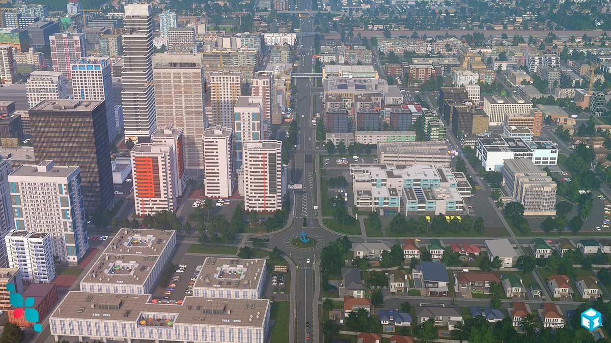 Center view in the morning #FairytaleKeys #CitiesSkylines