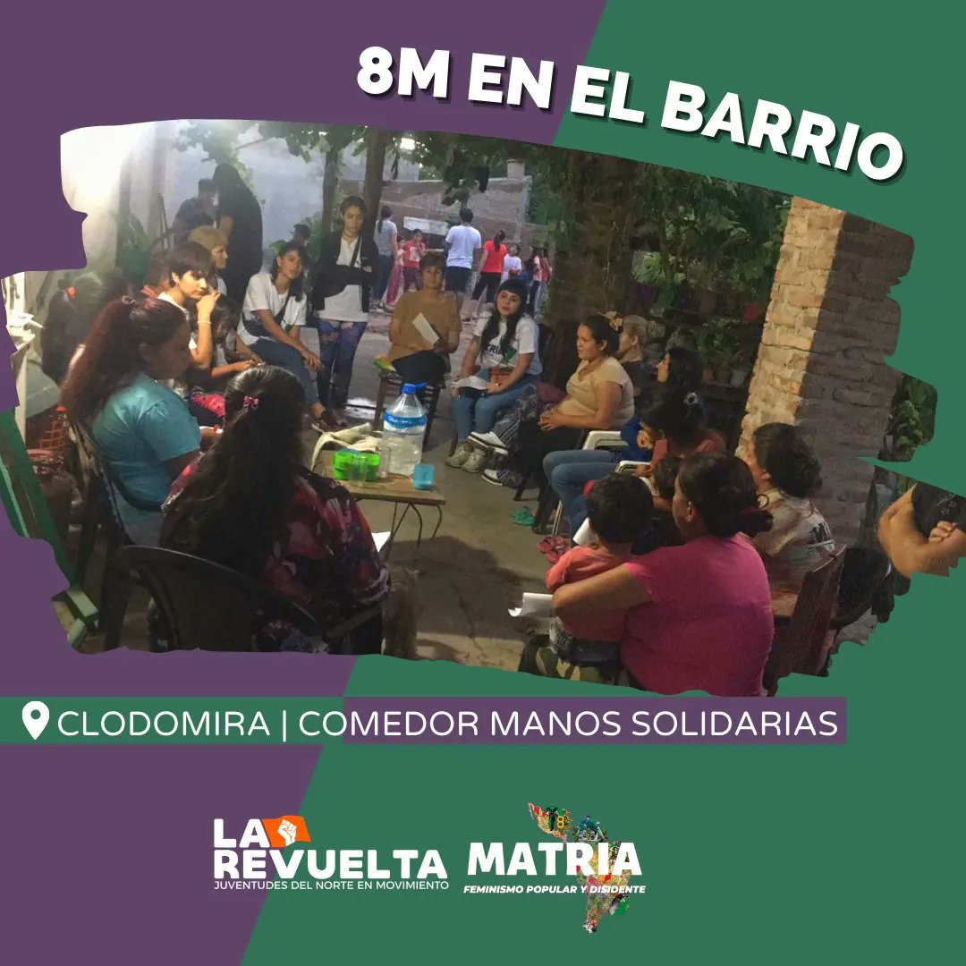 matria_sde's tweet photo. 🏠Ayer estuvimos presentes en el comedor "Manos Solidarias" de nuestra organización La Revuelta, en el marco del 8M, haciendo una actividad con las compañeras del barrio.
Hasta que todo sea como lo soñamos, por la Matria feminista y popular 🔥 https://t.co/PRlQLZSOTd