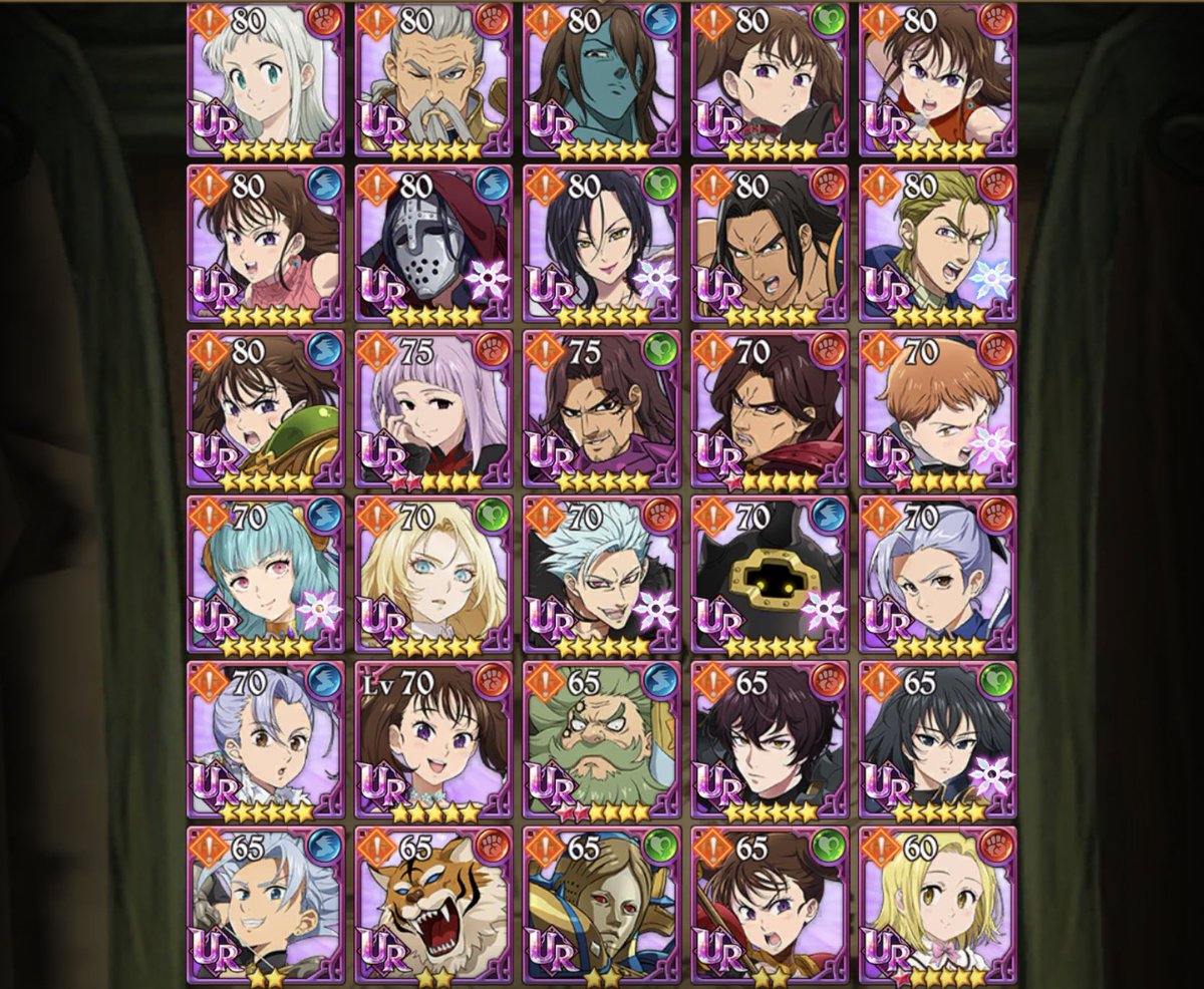 キャラ育成具合
 #グラクロ