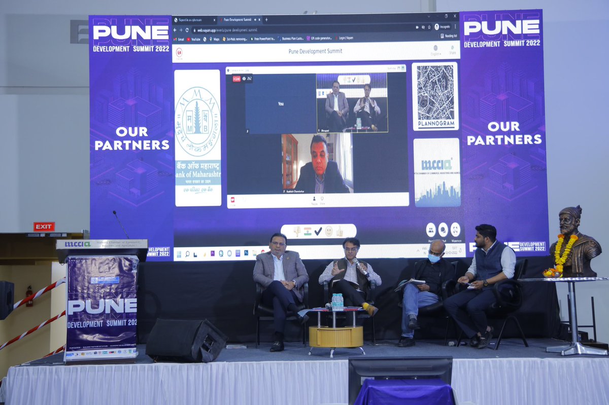 kunalstilak's tweet photo. The Pune Development Summit hosted bureaucrats, business and thoughts leaders &amp; veterans from the planning domain to discuss Pune’s Development Decade. Over 3 sessions, a need for sustained coordinated effort amongst various governing bodies was recognised to level up Pune City. https://t.co/NFAFUMNYYx