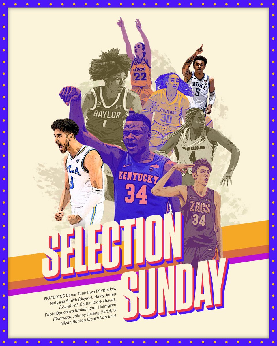 TODAY IS THE DAY.

SELECTION SUNDAY 🎟️