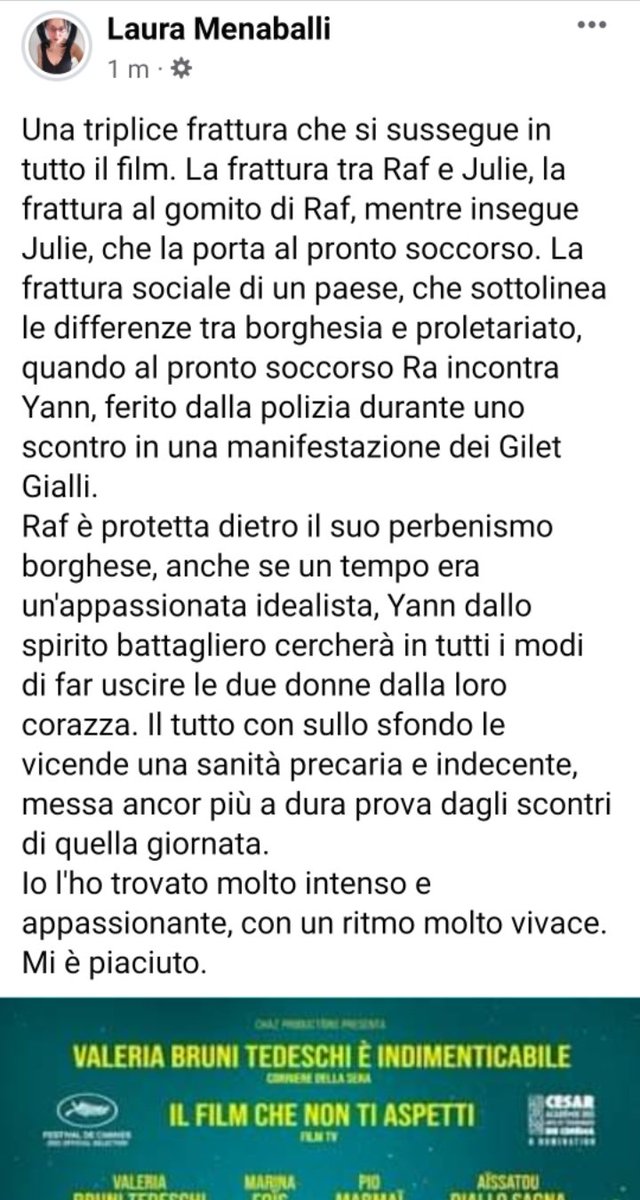 #cinema #film #weekend #amore #passione #catherinecorsini #valeriabrunitedeschi #marinafois #piomarmai