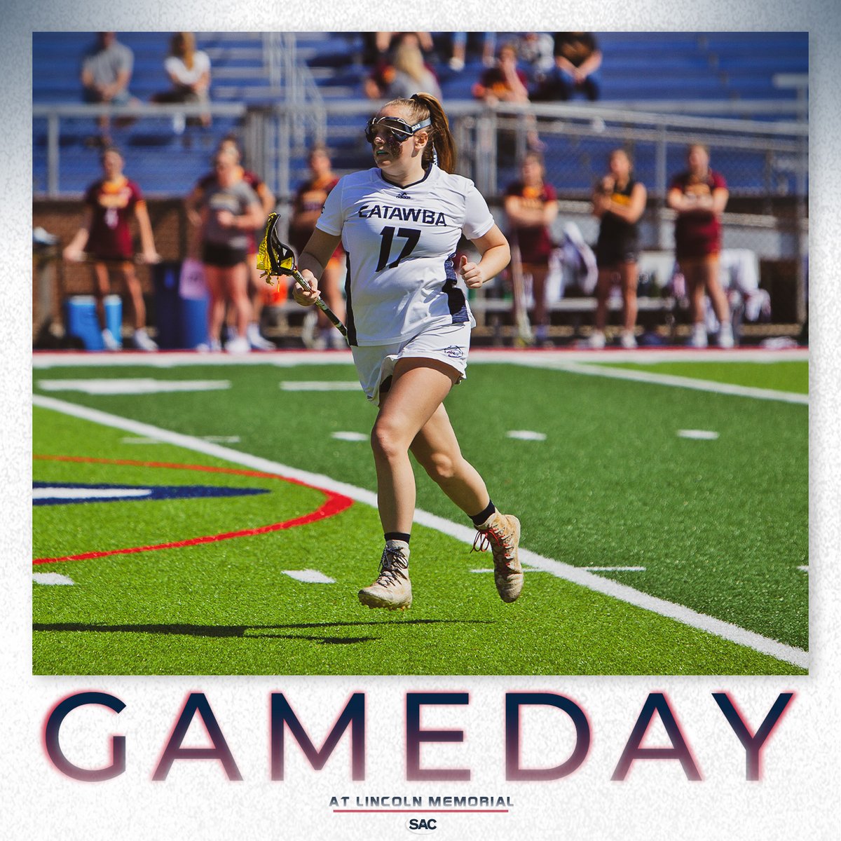 CatawbaIndians's tweet photo. It's the first @SAC_Athletics game of the season!

🆚 @lmuwlax 
📍 Harrogate, TN
⏰ 1:00 PM
🖥 https://t.co/ZLypqQIiCS
📊 https://t.co/U95oRppmoJ

#GoCatawba | #SACWLax https://t.co/wDxF244p7u