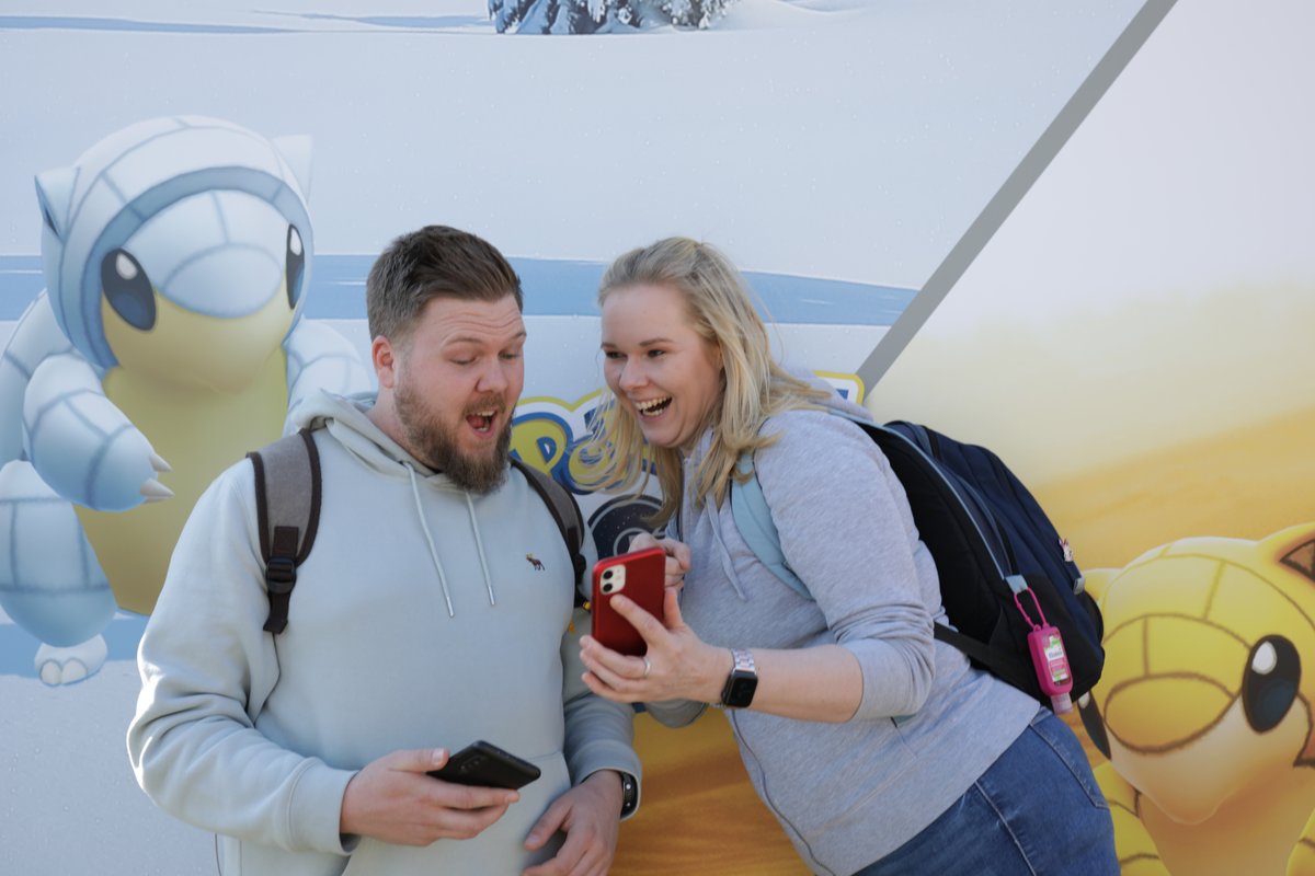 PokemonGoApp's tweet photo. Great to see so many of you join Sandshrew and us today around the globe on #PokemonGOCommunityDay! 🌍🎉 How many Sandshrew have you caught so far? Share your best catches with us in the comments! https://t.co/TsfVT7CGOd