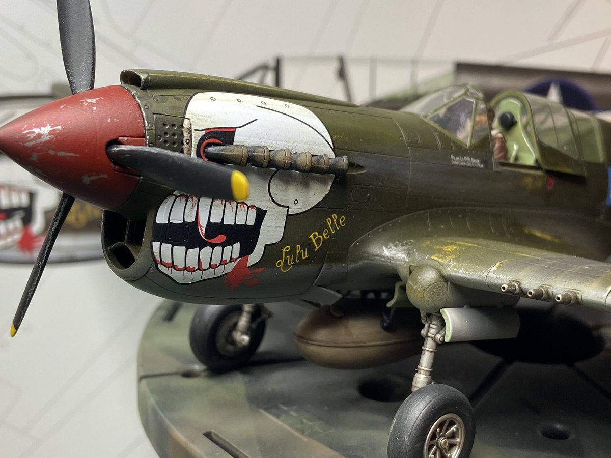 seanmh1945's tweet photo. Hobby2000 1/48 P40N Warhawk (Lulu Belle) Col.Philip Adair, 89th fighter Sqn 1944 🇺🇸 #P40Warhawk #Hobby2000 https://t.co/dVKWIip1OU