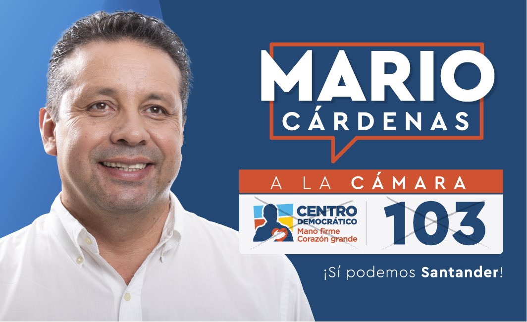 mariocardenasof's tweet photo. Que hoy sea el día en el que decidamos marcar la diferencia, por el futuro, por nuestras familias y amigos, por nosotros. Es hora de hacer valer nuestro voto. Llegó el día, #SiPodemosSantander Marca #CD103 a la Cámara de Representantes por #Santander https://t.co/ItXhuVfeSp