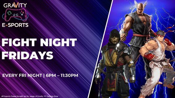 Shxiringan's tweet photo. Hey guys I wanna introduce to you Fight Night Fridays down at Gravity Wandsworth! @GEsportsuk 

We want to introduce a new Offline weekly Event for Tekken and other FGC games down at Gravity, entry will be £5 and will start from 6pm till 11:30pm every Friday. https://t.co/jhj8VWLLp4