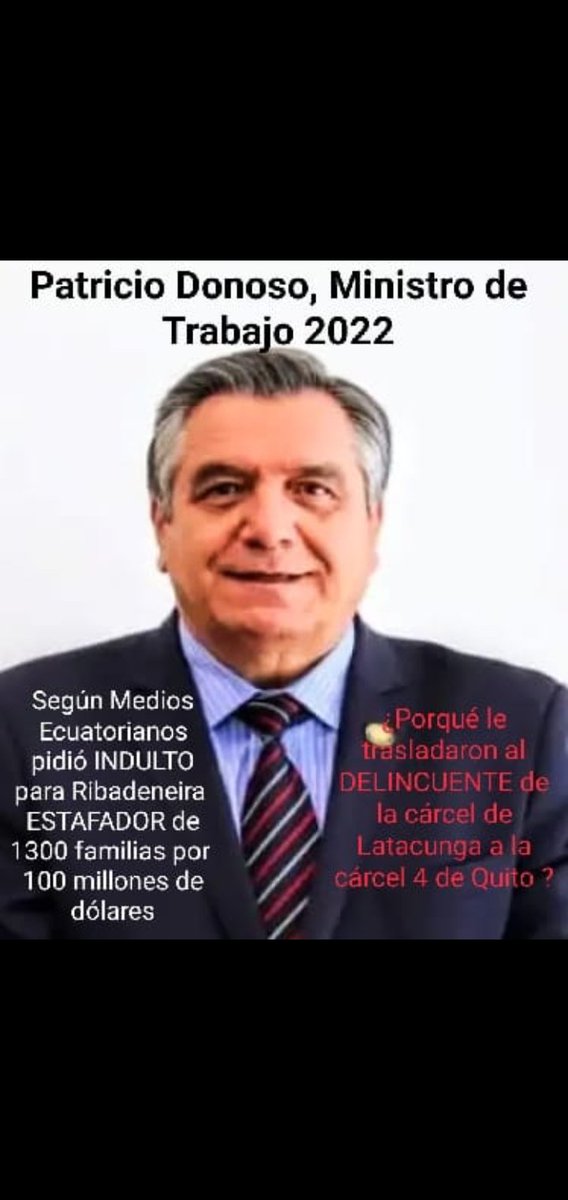 FernandoAliS_31's tweet photo. @DonosoEcuador Se que la política es cochina pero hay casos que realmente indigna, usted Señor ministro cómo puede? Dígame como pudo haber pedido un indulto o que hay detrás? https://t.co/POcCtl02cS