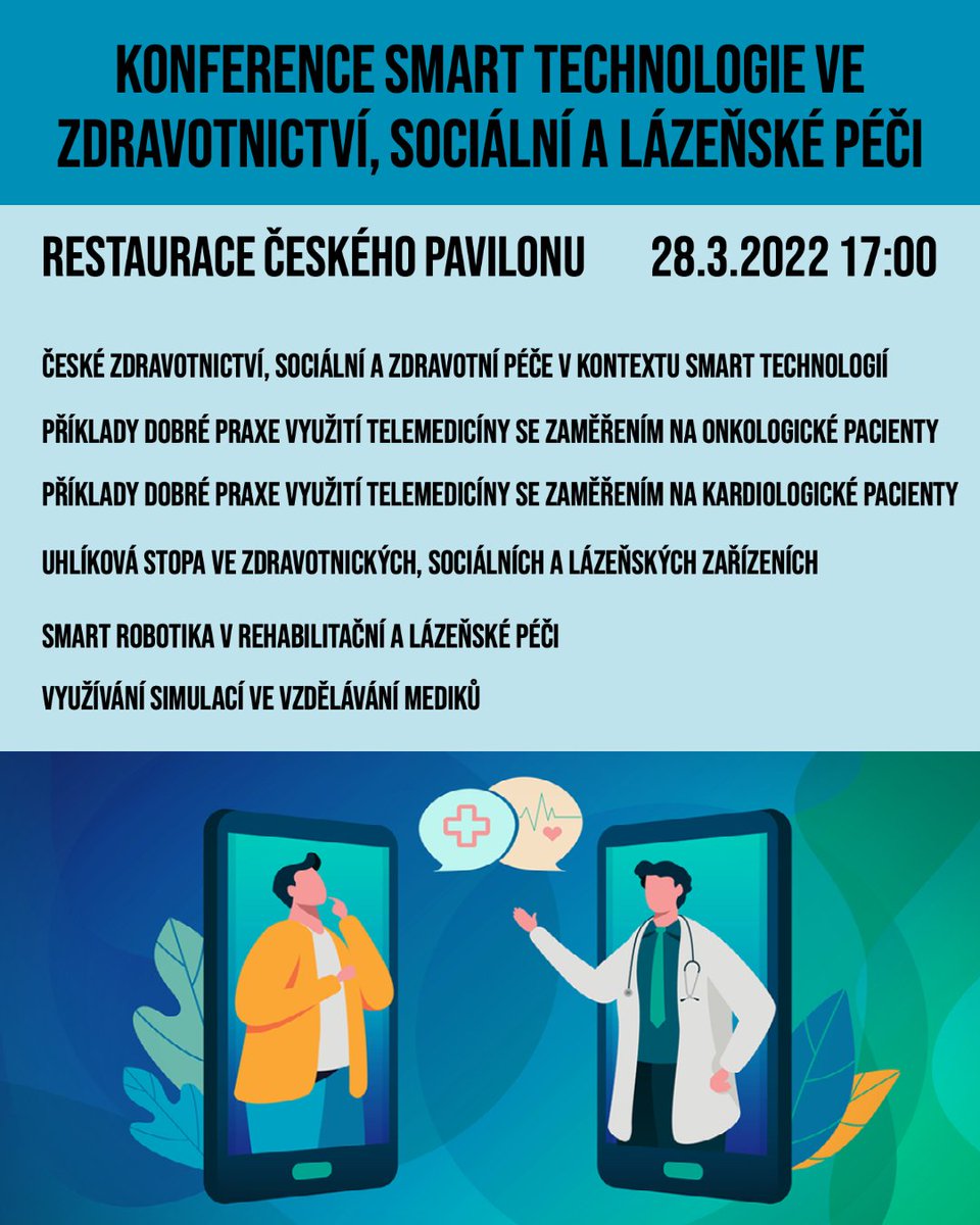 March 28, 2022, the Smart Technology conference in healthcare, social and spa care will take place in the Czech pavilion. <a href="/DarkovSpa/">Darkov Spa - مصحه داركوف</a>