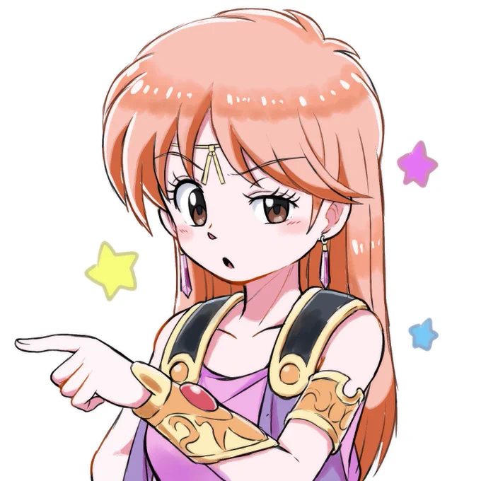 ダイの大冒険の、レオナのこの顔が好きなので描いた 