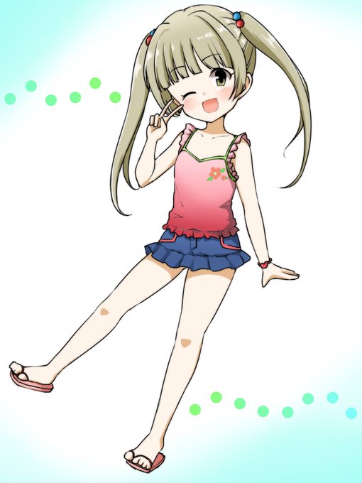 暑くなってきたから夏コーデの千佳ちゃん 