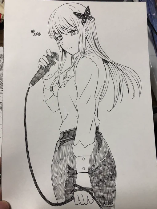 当時一番上手くGペンが使えて嬉しくて何回も載せてるけど 出雲りょうの当時のアナログ最高傑作です 